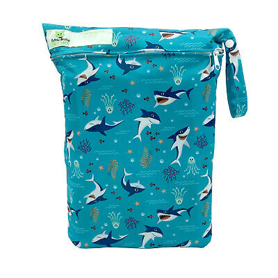 Reusable Baby Cloth Diaper Nappy Wet & Dry Bag Sharks