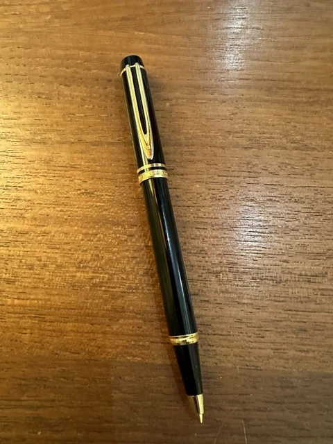 Stylo Bille/roller CDP Waterman Prestige - Modèle Collection Doré/grise, Acier, Occasion