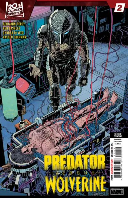 Predator Vs Wolverine #2 Sherman 2Nd Print Variant Marvel Comics X-Men 2023