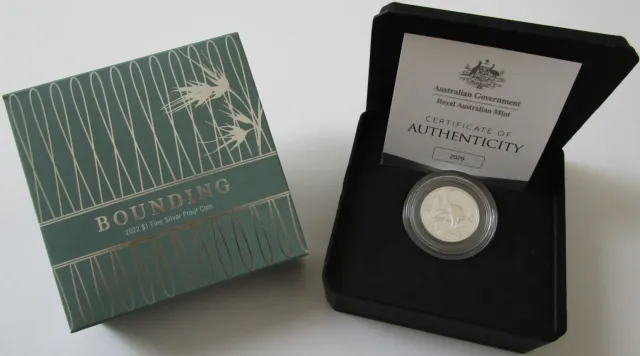 Australia 1 Dollar 2022 Bounding Kangaroo 1/2 Oz Silver
