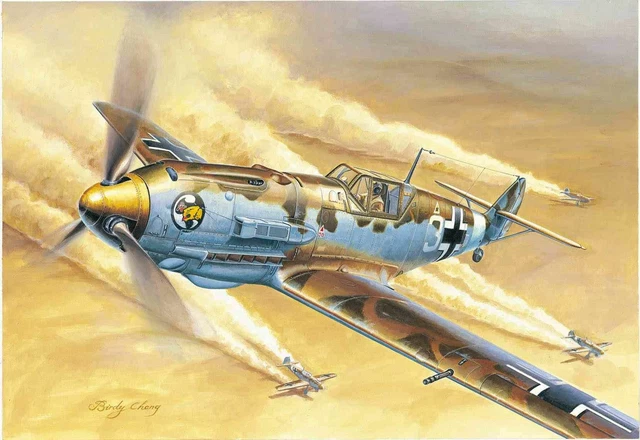 Trumpeter 02290 - 1:3 2 Messerschmitt Bf 109E-4 / Trop - Neuf