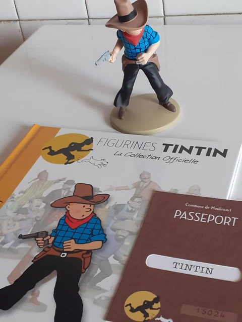Figurine Tintin N°30 – Tintin En Cowboy, Collection Officielle, Résine