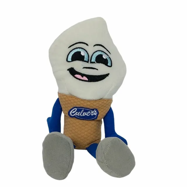 Culvers Ice Cream Cone Custard Scoopie Mascot Plush  Stuffed Toy 2018 10.5"
