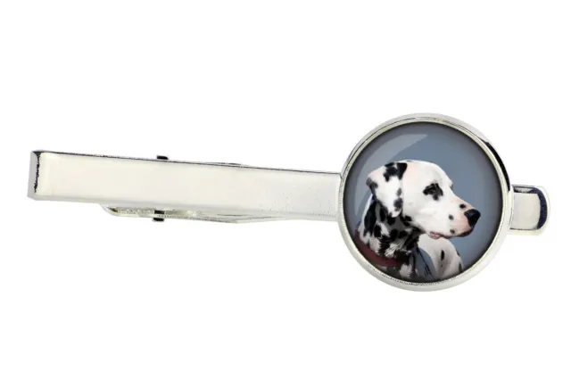Dalmatian. Tie clip for dog lovers. Photo jewellery. Handmade UK