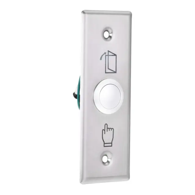 Push Button Switch Door Open Access Control 115mmx40mm DC 12V 3A Silver Tone