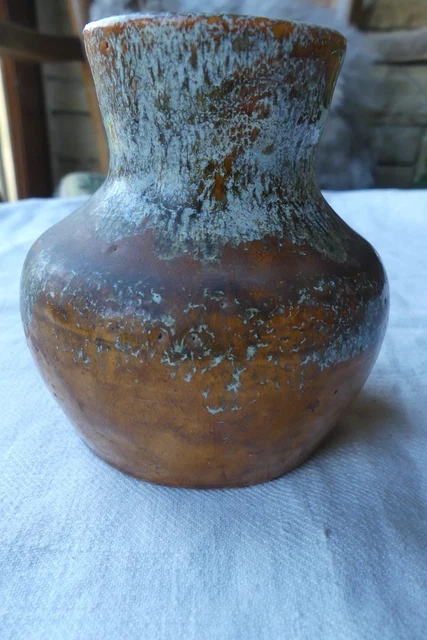 Petit Vase Conique Ciboure – Céramique Vintage (Léger Éclat Au Col)