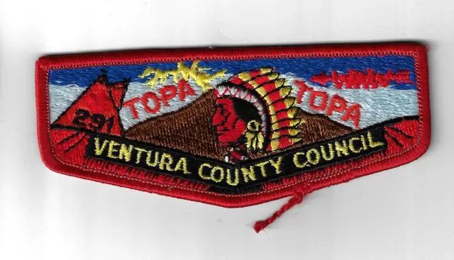 OA 291 Topa-Topa WWW Flap RED Bdr. Ventura County Council [MK-3447]