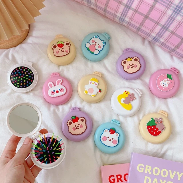 Mini Cartoon Small Air Cushion Comb Mirror Avocado Beauty Cute Portable Airbag