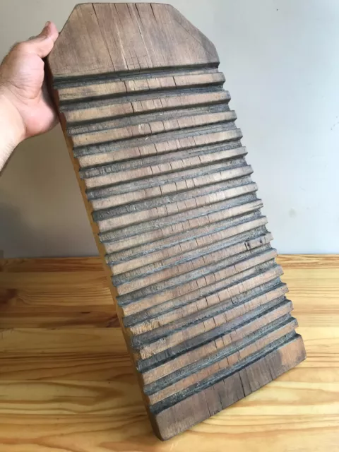wooden washboard Oak 19th century primitive old renovation 21.6 inc weight 2.4kg