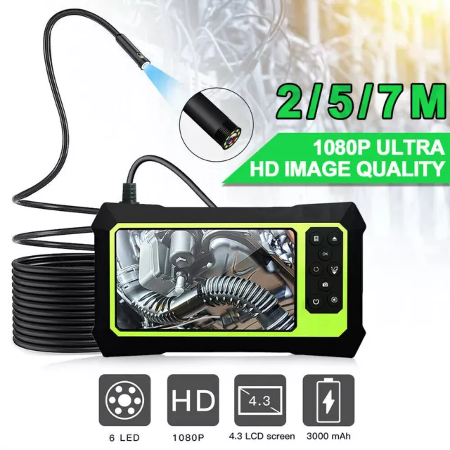 Industrial Endoscope Camera 1080P HD 4.3'' Screen Borescope Inspection Camera AU