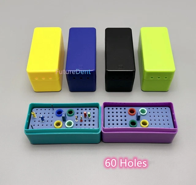 60 Holes Dental Disinfection Box Burs Holder Scaler Tips Drills Organizer Case