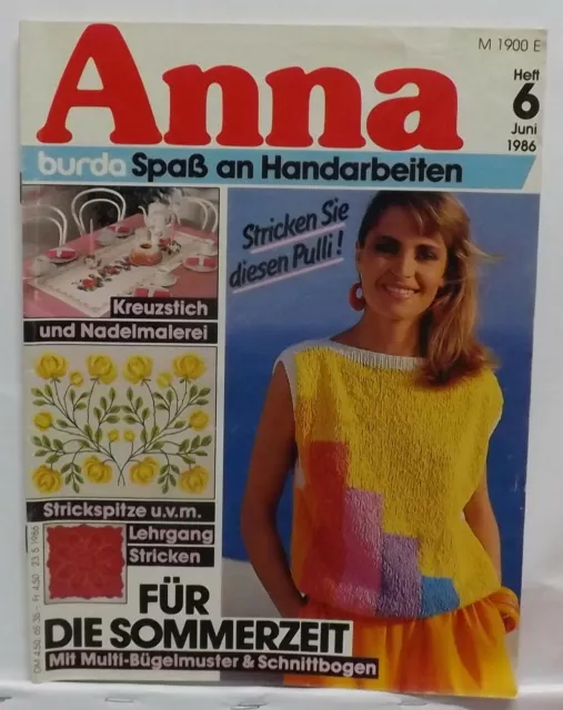 Anna burda Spass an Handarbeiten Heft 6 - 1986