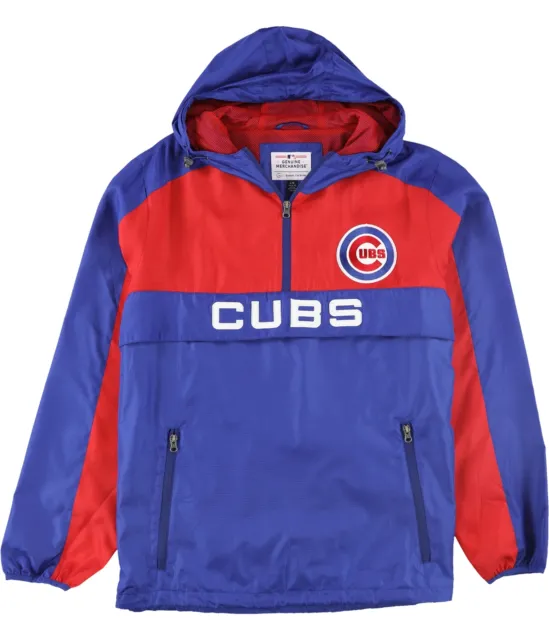 G-III Sports Herren Chicago Cubs 1/2 Reißverschluss Kapuze Sweatshirt, Blau, L