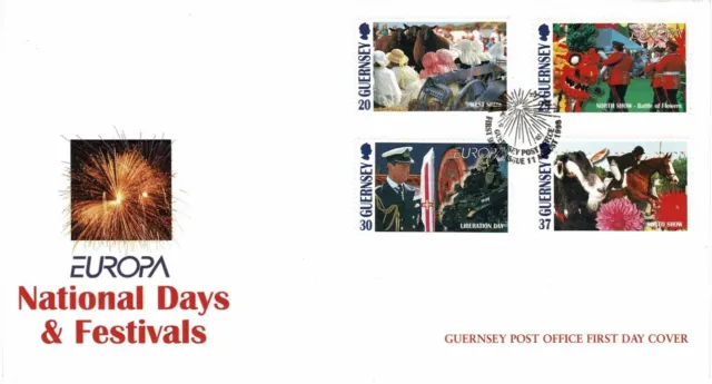 Guernsey 1998 Europa National Festivals Set Of 4 Official First Day Cover
