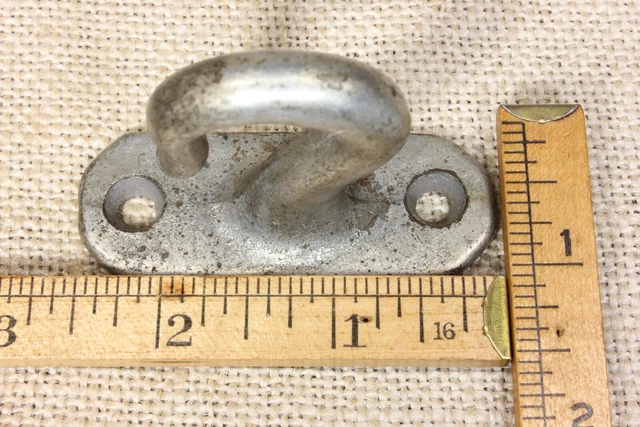 Old Plant Hook Porch Lamp Ceiling Cast Iron Wash Line Nickel Galvanized Vintage 3
