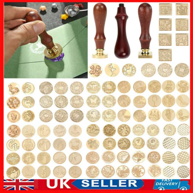 UK Wax Seal Stamp Wooden Handle Brass Head Sealing Stamper For Invitation Letter