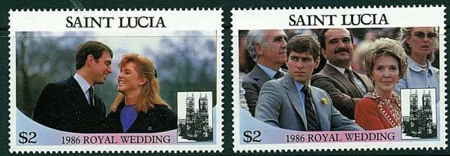 St Lucia QEII 1985 sg854/6,1986 sg890/3,919/22  - MNH  - 4 scans