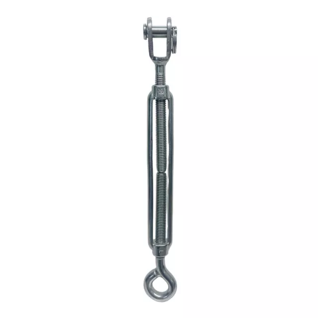 Marine Grade Stainless Steel Jaw Eye 3/16" x 2-1/4" Turnbuckles for Cable Rope