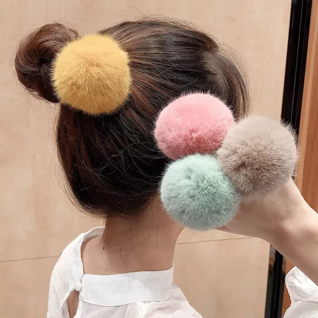 Hair Tie Band Furry Rope Ring Elastic Fluffy Ponytail holder girls birthday gift