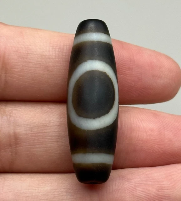 Rare Ancient Himalayan Indo Tibetan Dzi Eye Agate Bead
