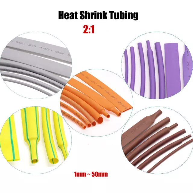 Heat shrink 2:1 Five Colors of Heat Shrink Tubing 1mm-50mm Electrical Sleeving