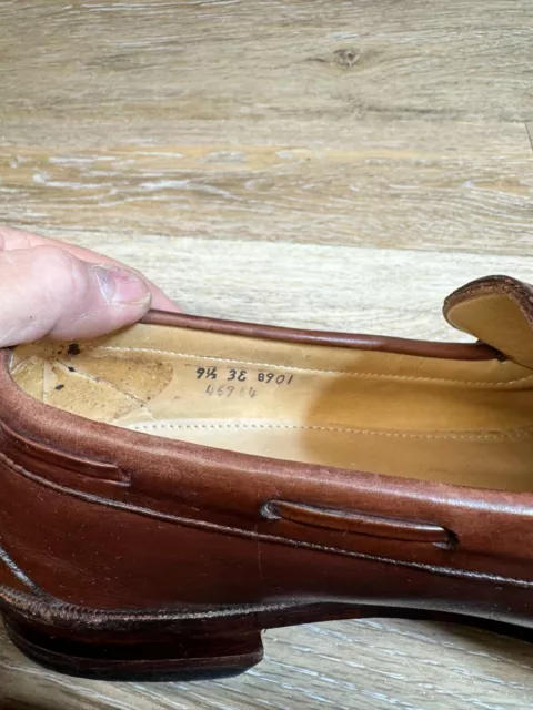 ALLEN EDMONDS ALTON Brown Leather Fringe Top Loafers Men's Size 9.5 $48 ...