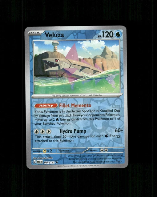veluza pokemon card price 054/182 UNCOMMON Paradox Rift Reverse Holo Near Mint $2.79 variation to centering Veluza ex 043/159 Sv09: Journey