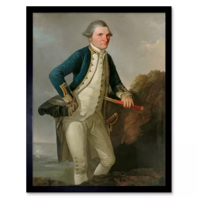 Webber Portrait Captain James Cook Wall Art Print Framed 12x16