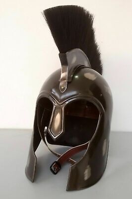 Trojan Romain Troy Trojan Casque Avec Noir Plume Médiévale Armor Casque Masque 
