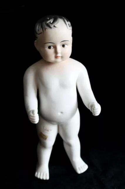 L👀K Vtg Frozen Charlotte Doll Porcelain Hand Painted 12½" Tall Living Dead