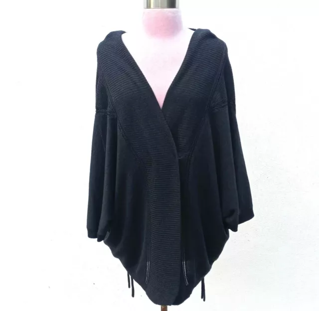 LULULEMON Women's Breeze Easy Wrap Heathered Black/Dark Gray Sweater M-L