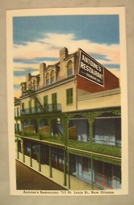 Antoine's Restaurant, 713 St. Louis St., New Orleans, Louisiana - Linen Postcard