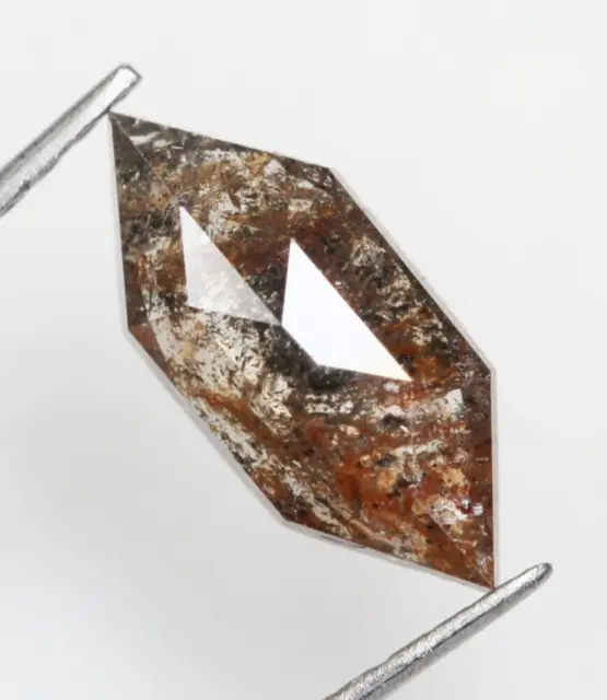 1.02ct Natürlich Lose Kostüm Salz Und Pfeffer Brown Schöne Hexagon Form Diamant