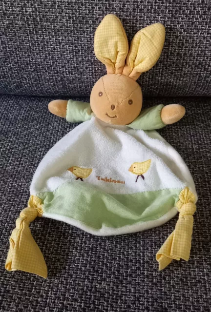 D3 Doudou  Lapin Jaune Vert Beige Takinou