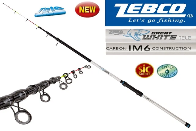 Zebco Great White Tele Mit sensibler E-Glass-Spitz / Mittelmeerrute / Bootsrute