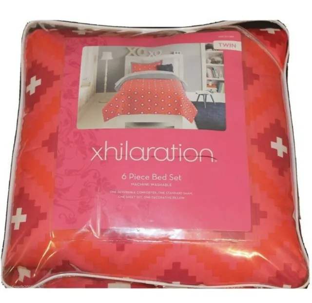 Xhilaration Diamond Twin 6 pc comforter set comforter sheets pillow bedding NEW