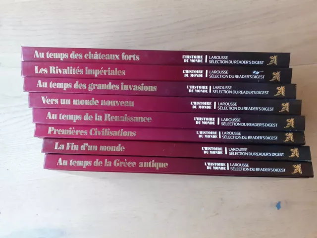 Lot de six livres Histoire de France illustrée Larousse en 6 volumes