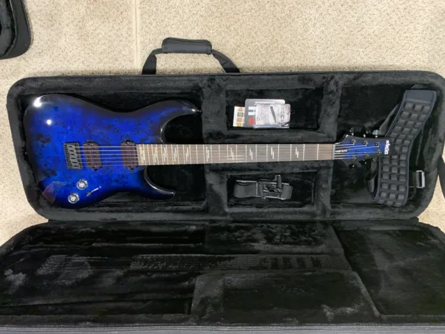 Schecter Omen Blue Elite 6 Electric Guitar With New Gator Case