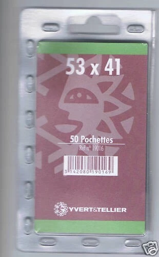 1 Blister 50 Pochettes fond noir double soudure 53x41