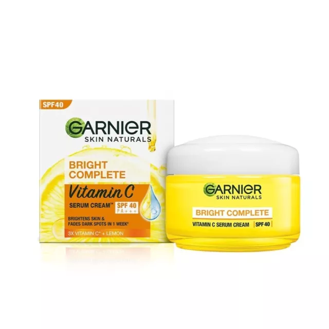 Garnier Skin Naturals Bright Complete Vitamin C Serum Cream FPS 40 PA+++ (45gm)