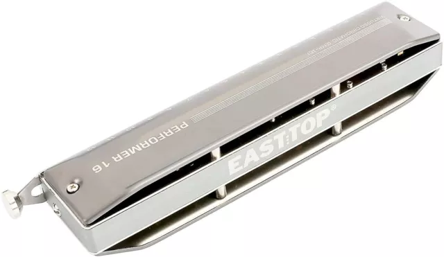 EASTTOP New Chromatic Harmonica Aluminum Comb 16holes Birthday Lover Party Gift 2