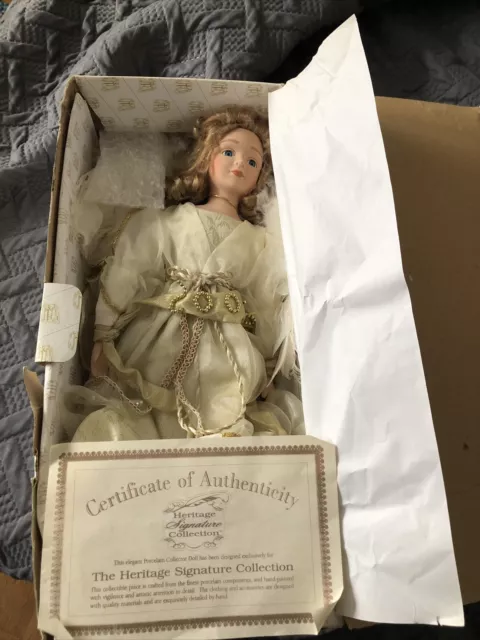 THE HERITAGE SIGNATURE COLLECTION Porcelain Angel Doll Angelica #80004