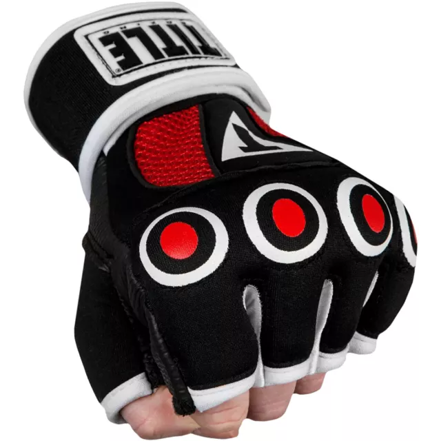 Title Boxing Gel Rage Fist Training Glove Wraps - Black/Red