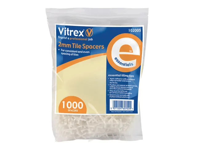 Vitrex Essentiel Entretoise Carrelage 2mm (Paquet 1000)