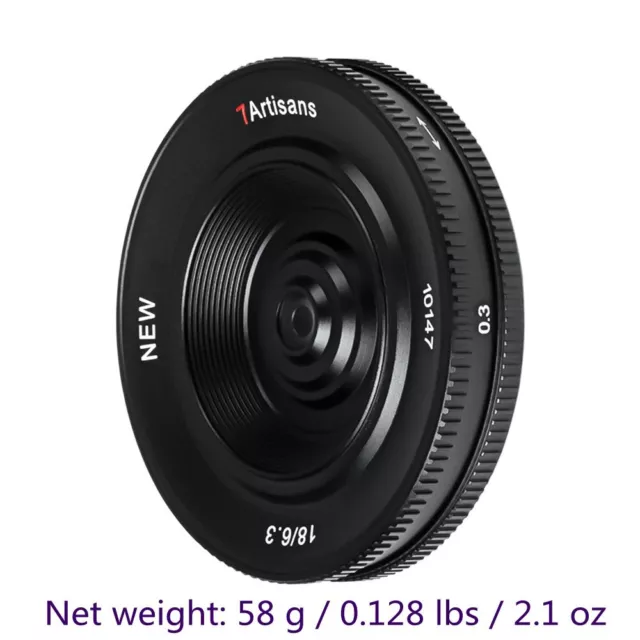 Lente de luz OVNI sin espejo 7artisans 18 mm F6,3 II para cámara Olympus Micro M4/3