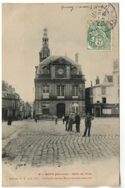 ROYE - Somme - CPA 80 - l' Hotel de ville