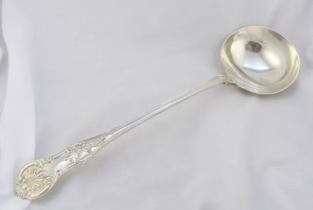 Silver Plated Ladle Large Vintage Kings Pattern Serving Soup Punch Cutlery 14"