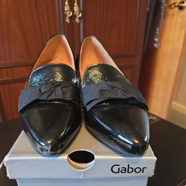 GABOR ORIENT WOMENS Black Patent Low Wedge Shoes Size 6 25.00 PicClick UK