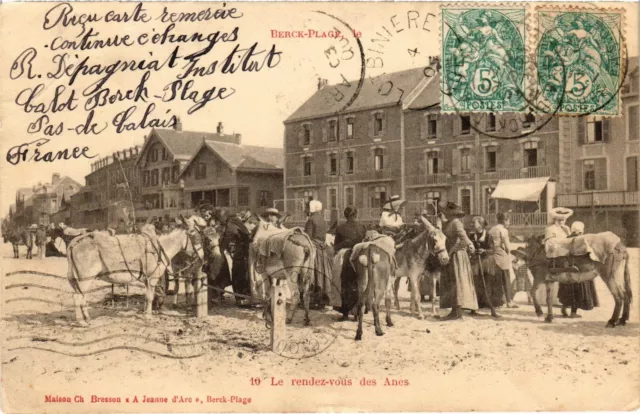 CPA Berck-Plage Le rendez-vous des Anes (1279228)