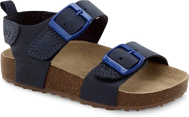 Carters Aldus Sandals Boys Girls Toddler Size 7 Navy Blue Footbed Infant Baby